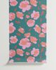 FEMcreative FEMcreative English Roses In Pink And Green Removable Wallpaper at Urban Outfitters - 2