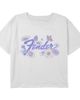 FENDER FENDER Girls' Spring Purple Logo Graphic Cropped T-Shirt - 1