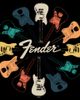 FENDER FENDER Men's Colorful Kaleidoscope Guitars Short Sleeve Graphic T-Shirt - 2