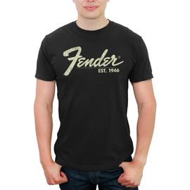 FENDER FENDER Men's Distressed Logo Short Sleeve Graphic T-Shirt