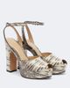Fendi Fendi After 9 snake-effect leather platform sandals - 1