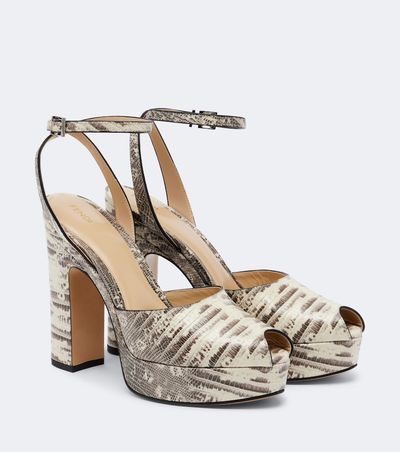 Fendi Fendi After 9 snake-effect leather platform sandals