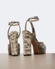 Fendi Fendi After 9 snake-effect leather platform sandals - 6