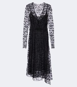 Fendi Fendi Asymmetric lace midi dress