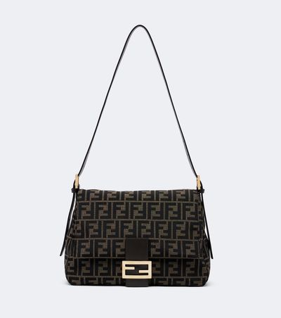 Fendi Fendi Baguette® Flap Medium FF Zucca canvas shoulder bag