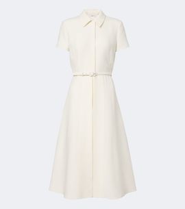 Fendi Fendi Belted wool and silk midi dress