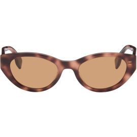 Fendi Fendi Brown Lettering Cat-Eye Sunglasses