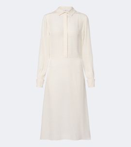 Fendi Fendi Chevron jacquard silk midi dress