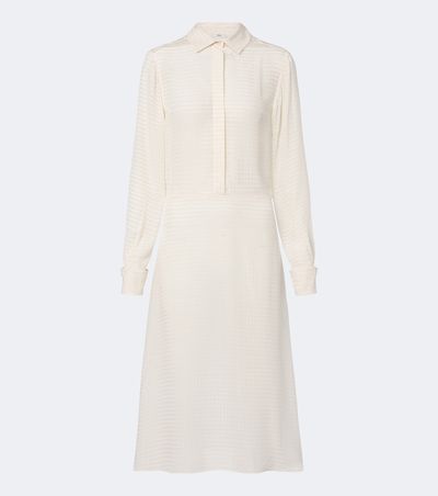 Fendi Fendi Chevron jacquard silk midi dress