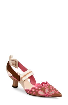 Fendi Fendi Colibrì Embroidered Slingback Pump