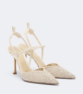 Fendi Fendi Colibrì floral lace slingback pumps