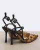 Fendi Fendi Colibrì leopard-print calf hair slingback pumps - 4