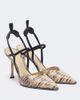 Fendi Fendi Colibrì snake-effect leather slingback pumps - 1
