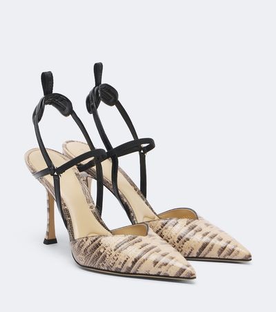Fendi Fendi Colibrì snake-effect leather slingback pumps