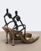 Fendi Fendi Colibrì snake-effect leather slingback pumps - 4