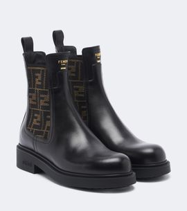 Fendi Fendi Commando FF Zucca leather Chelsea boots