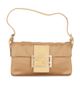 fendi Fendi Crystal Embellished Satin Mini Baguette Shoulder Bag - 1