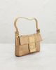 fendi Fendi Crystal Embellished Satin Mini Baguette Shoulder Bag - 4