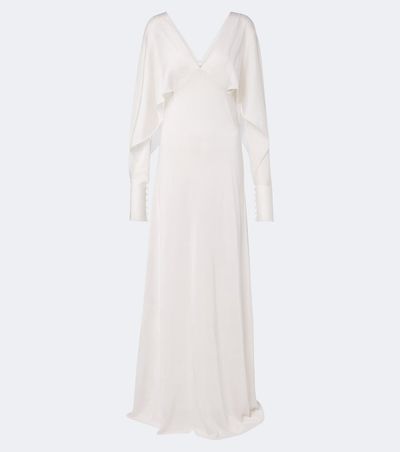 Fendi Fendi Draped caped silk gown