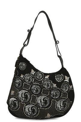 fendi Fendi Embroidered Oyster Shoulder Bag