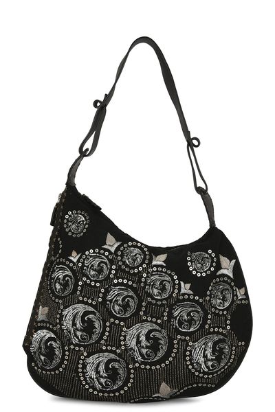 fendi Fendi Embroidered Oyster Shoulder Bag