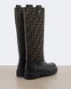 Fendi Fendi Fendi Filo canvas and leather knee-high boots - 4