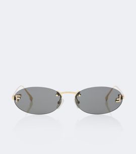 Fendi Fendi Fendi First Crystal embellished oval sunglasses