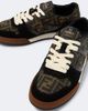 Fendi Fendi Fendi Match FF Zucca suede-trimmed sneakers - 3