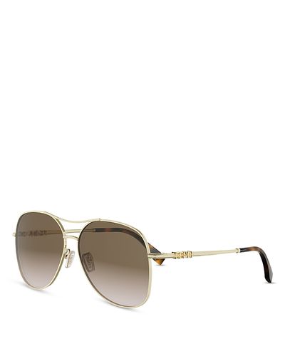 Fendi Fendi Fendigraphy Pilot Sunglasses, 61mm
