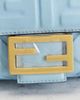 fendi Fendi FF Embossed Midi Chain Baguette Shoulder Bag - 6