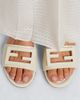 Fendi Fendi FF leather slides - 2