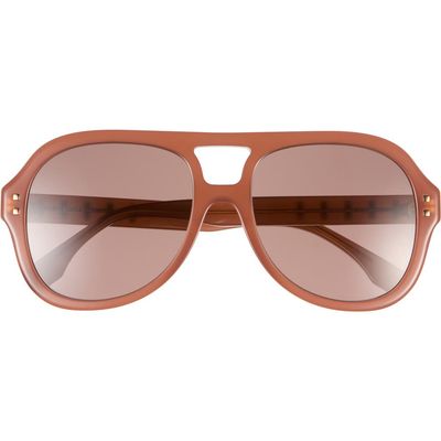 Fendi Fendi Five Sisters 56mm Aviator Sunglasses