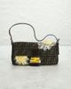 fendi Fendi Floral Applique Zucca Baguette Shoulder Bag - 2