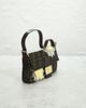 fendi Fendi Floral Applique Zucca Baguette Shoulder Bag - 4