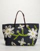 fendi Fendi Flower Embroidered Denim Tote Bag - 3