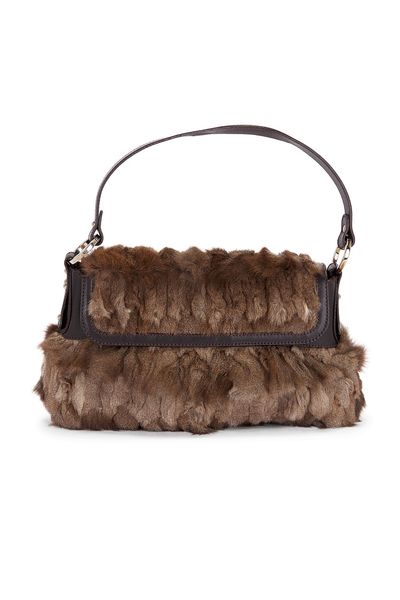 fendi Fendi Fur Chef Shoulder Bag