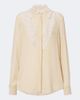 Fendi Fendi Lace-trimmed silk georgette shirt - 1