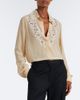 Fendi Fendi Lace-trimmed silk georgette shirt - 2