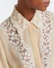 Fendi Fendi Lace-trimmed silk georgette shirt - 3