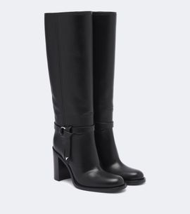 Fendi Fendi Leather knee-high boots