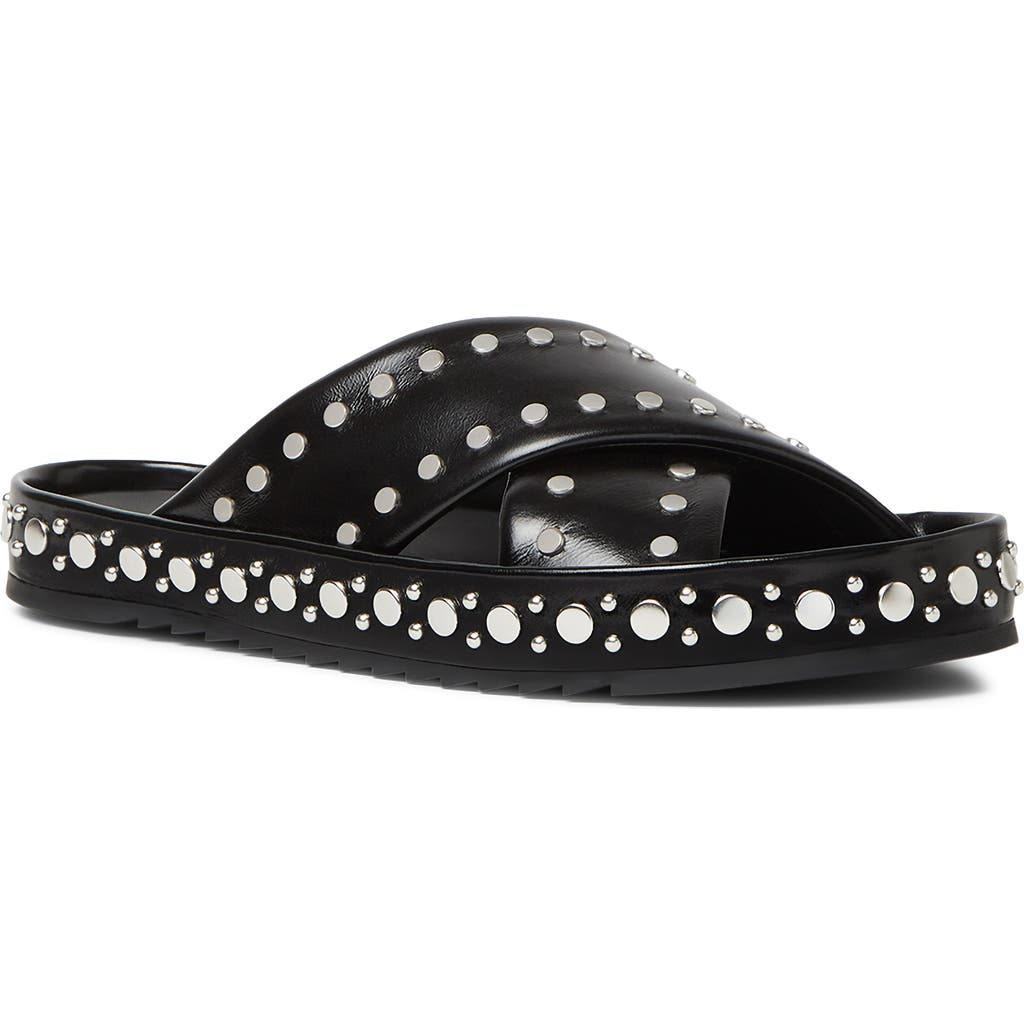 Fendi Fendi Leather Studded Slide Sandal