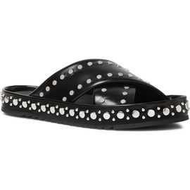 Fendi Fendi Leather Studded Slide Sandal