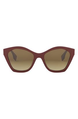 Fendi Fendi Lettering 52mm Square Sunglasses