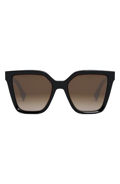 Fendi 'Fendi Lettering 55mm Geometric Sunglasses