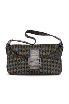 fendi Fendi Micro Zucchino Baguette Shoulder Bag
