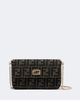 Fendi Fendi Mini FF jacquard canvas shoulder bag - 1