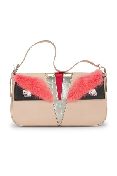 fendi Fendi Monster Baguette Shoulder Bag