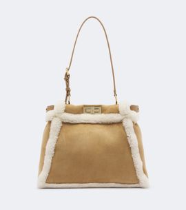 Fendi Fendi Peekaboo® Medium suede top-handle bag