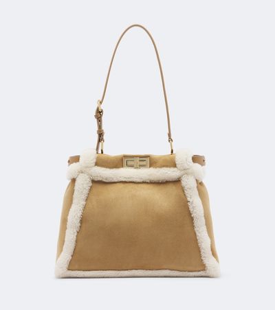 Fendi Fendi Peekaboo® Medium suede top-handle bag
