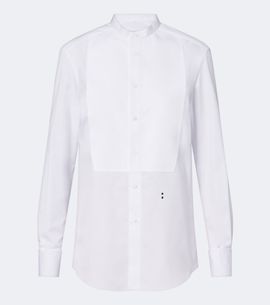 Fendi Fendi Piqué-trimmed cotton poplin shirt